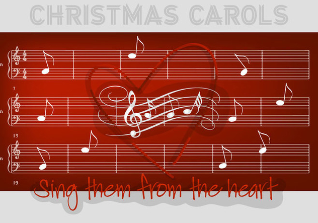 Free Christmas Carols Vector Background - Free vector #337311