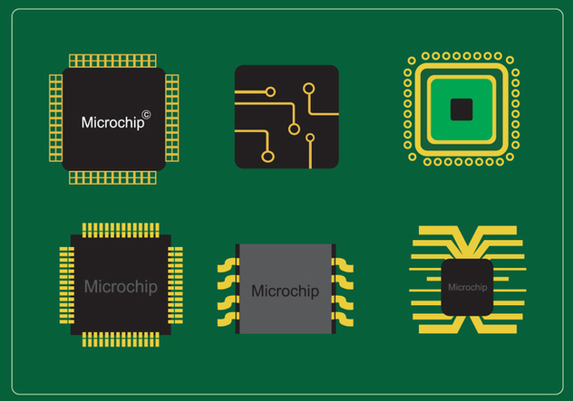 Various Microchips - Free vector #337991