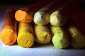 Closeup of pastel crayons - Free image #338331