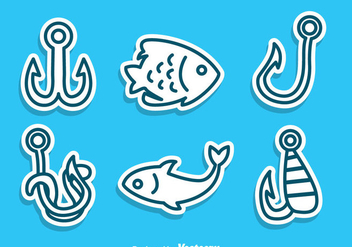 Fish Hooks And Fishs - Free vector #339261