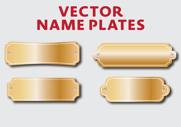Vector Name Plates - vector gratuit #339321 