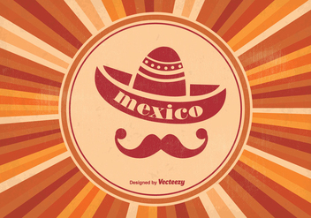 Retro Mexican Style Background - Free vector #339421