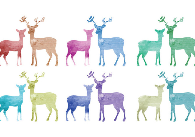 Vector Watercolor Deer - Kostenloses vector #341761