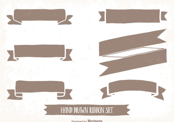 Hand Drawn Style Ribbon Set - vector #344681 gratis