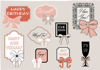 Free Greeting Frames Vector Background with Typography - vector gratuit #345241 
