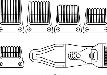 Outline hair clippers - Free vector #345611