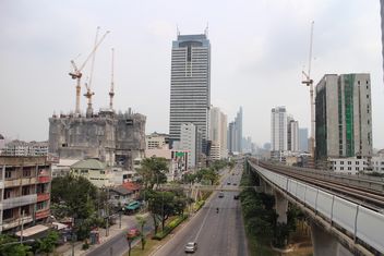 High-rise building under construction, Bangkok Thailand - бесплатный image #346241