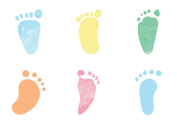 Free Baby Footprints Vector illustrations - бесплатный vector #346351