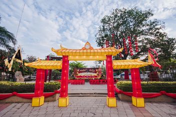Red Chinese archway - image gratuit #346591 