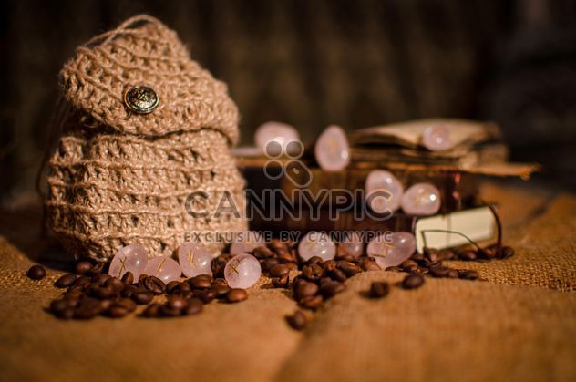 Old books, runes and coffee beans - image #346961 gratis