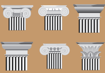 Classic Roman Pillar Vectors - vector #347101 gratis