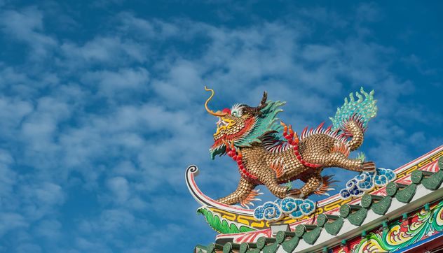Dragon stucco reliefs in Chinese style - image #347271 gratis