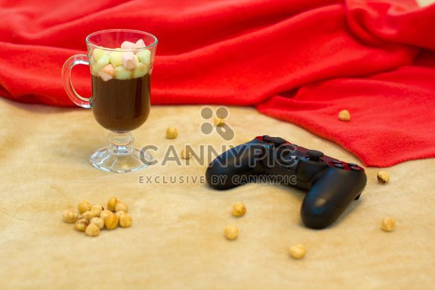 Hot cocoa with marshmallows and gamepad - image #347981 gratis