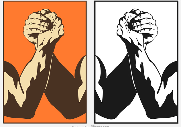 Free Arm Wrestling Vector - Free vector #348141