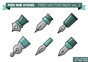 Pen Nib Free Vector Pack Vol. 2 - vector gratuit #348231 