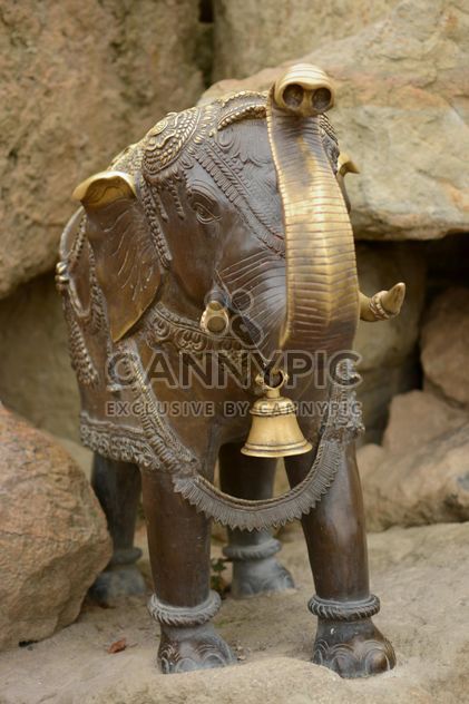 Statue of elephant on stone closeup - бесплатный image #348501
