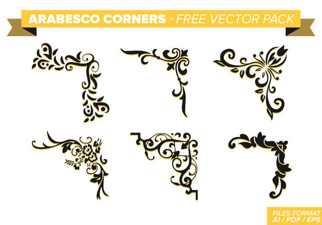 Arabesco Corners Free Vector Pack Download De Vetor Gratuito 348811