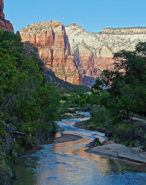 Virgin River Reflections, Zion NP 5-14 - Free image #351201