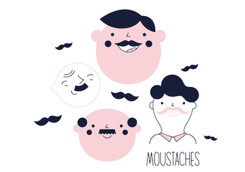 Free Moustaches Vector - vector gratuit #352531 