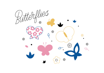 Free Butterflies Vector - vector #352681 gratis