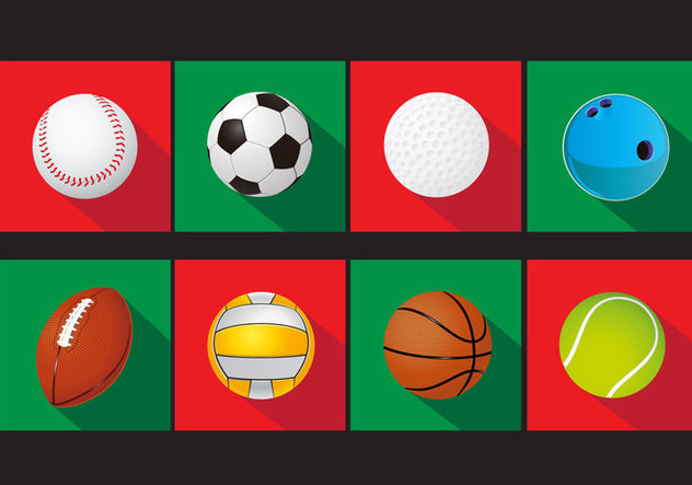 Set of Sports Ball Vector Icons - Kostenloses vector #353151