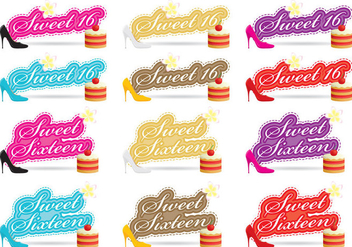 Sweet Sixteen Vectors - Free vector #353641