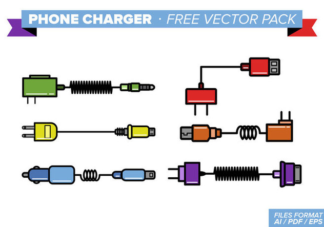Phone Charger Free Vector Pack - Kostenloses vector #353971