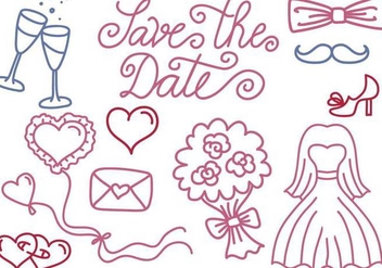 Free Wedding and Save the Date Vectors - Kostenloses vector #354291