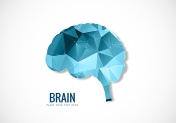 Human Brain Polygonal Style - vector gratuit #354391 