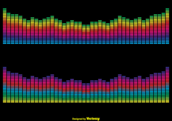 Colorful Vector Sound Bars Illustration - бесплатный vector #356041
