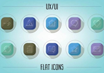 Free Flat UX/UI Icons Vector - Free vector #356861