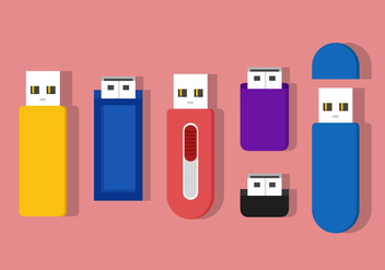 Pen Drive Vector Icons - Free vector #357221