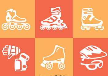 Roller Blade Icons Vector - Free vector #357341