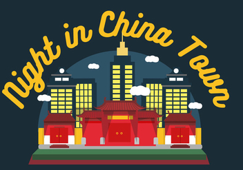 China Town Night Vector - vector gratuit #359301 