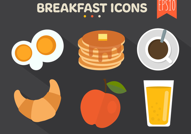 Breakfast Icons Background - Free vector #361201
