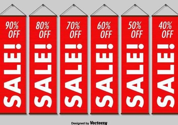 Hanging Sale Banners - Free vector #361881