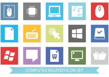 Computer Accessories Icon Set - бесплатный vector #362101