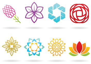 Flower Logos - Free vector #365151