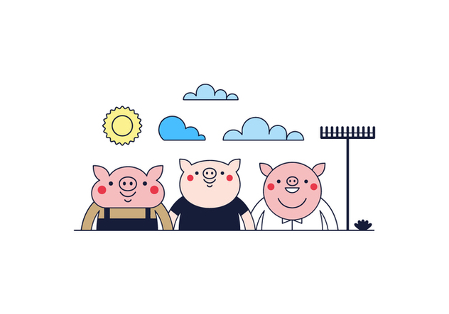 Free Three Little Pigs vector - Kostenloses vector #365661