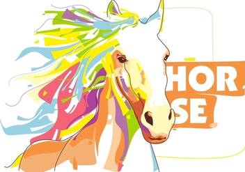 The Beautiful Horse - vector gratuit #368411 