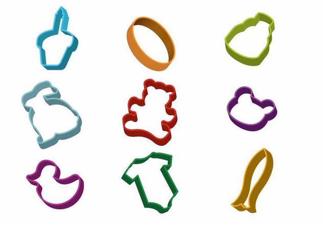 Birthday Cookie Cutter - Free vector #370321