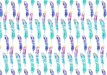 Free Vector Bright Watercolor Bohemian Feather Pattern - Free vector #370981