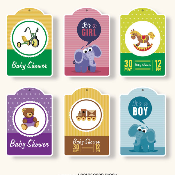 Baby Shower Gift Tags Free Vector Download 372291 Cannypic