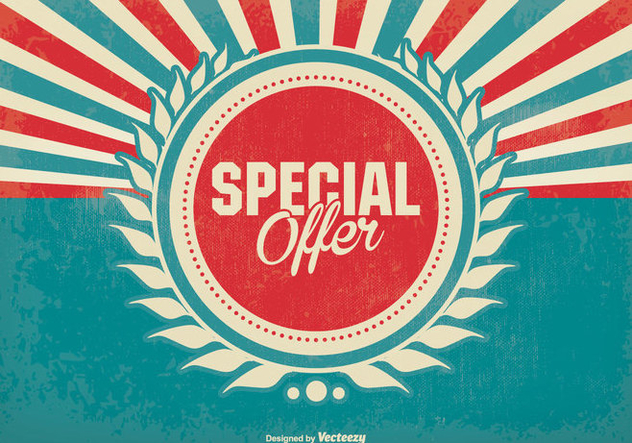 Promotional Special Offer Retro Background Free Vector Download 373791 |  CannyPic