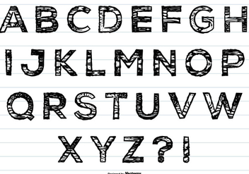 Cute Hand Drawn Messy Alphabet - vector gratuit #374171 