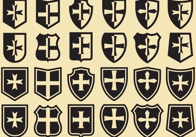 Templar Shields - Kostenloses vector #374311