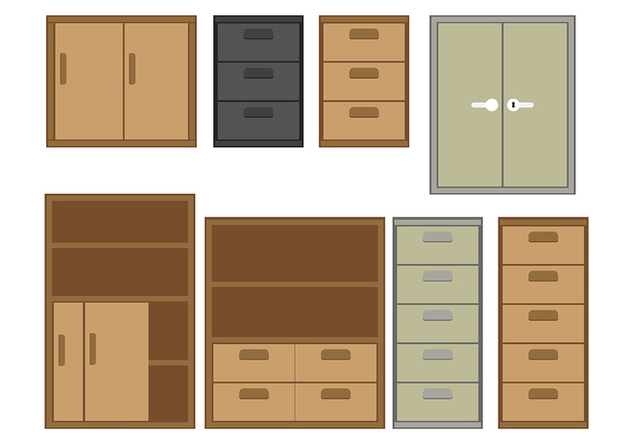 File Cabinet Vector 2 - Free vector #375031