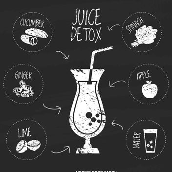 Chalk detox juice recipe - Kostenloses vector #376771