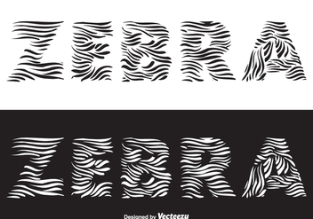 Free Zebra Vector Lettering - Kostenloses vector #376931