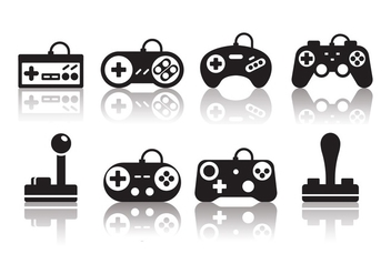 Free Minimalist Gaming Joystick Icons - Free vector #378651